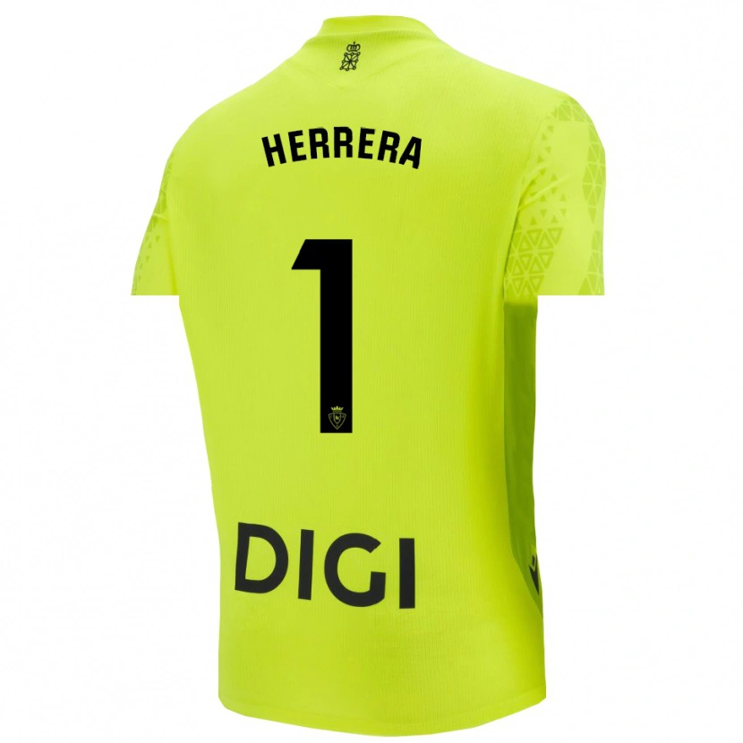 Danxen Homem Sergio Herrera #1 Verde Fluorescente Camisola Guarda-Redes 2025/26 Camisa Brasil
