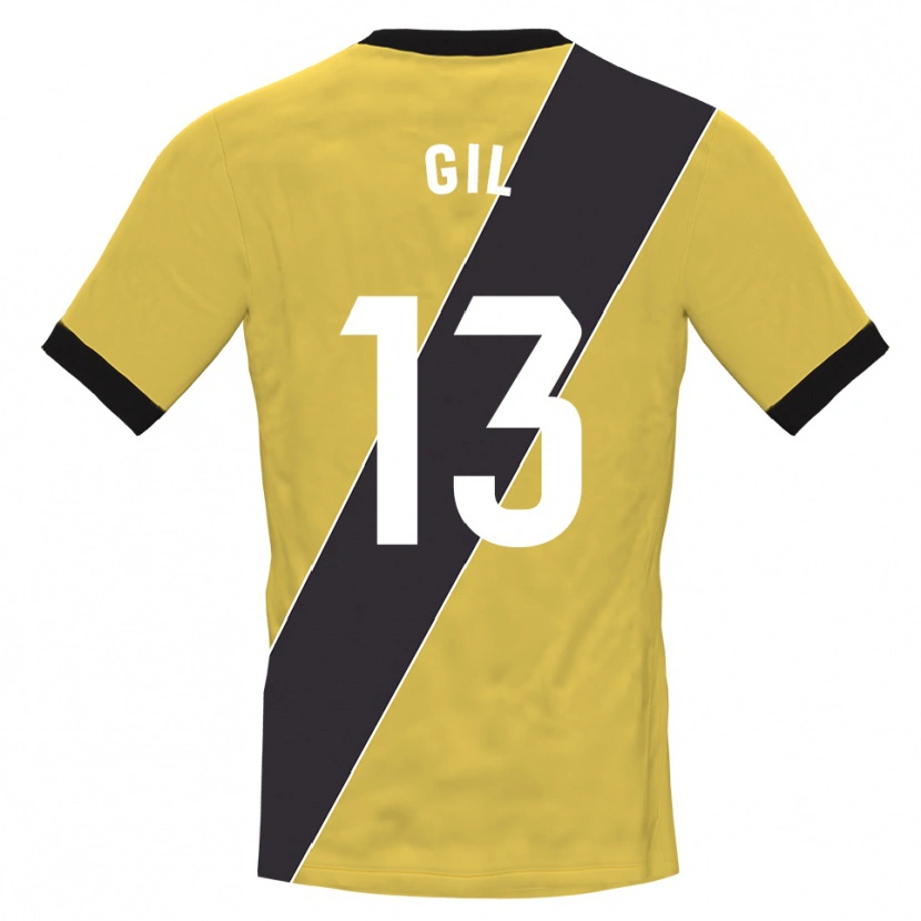 Danxen Homem Juanpe Gil #13 Amarelo Preto Camisola Guarda-Redes 2025/26 Camisa Brasil