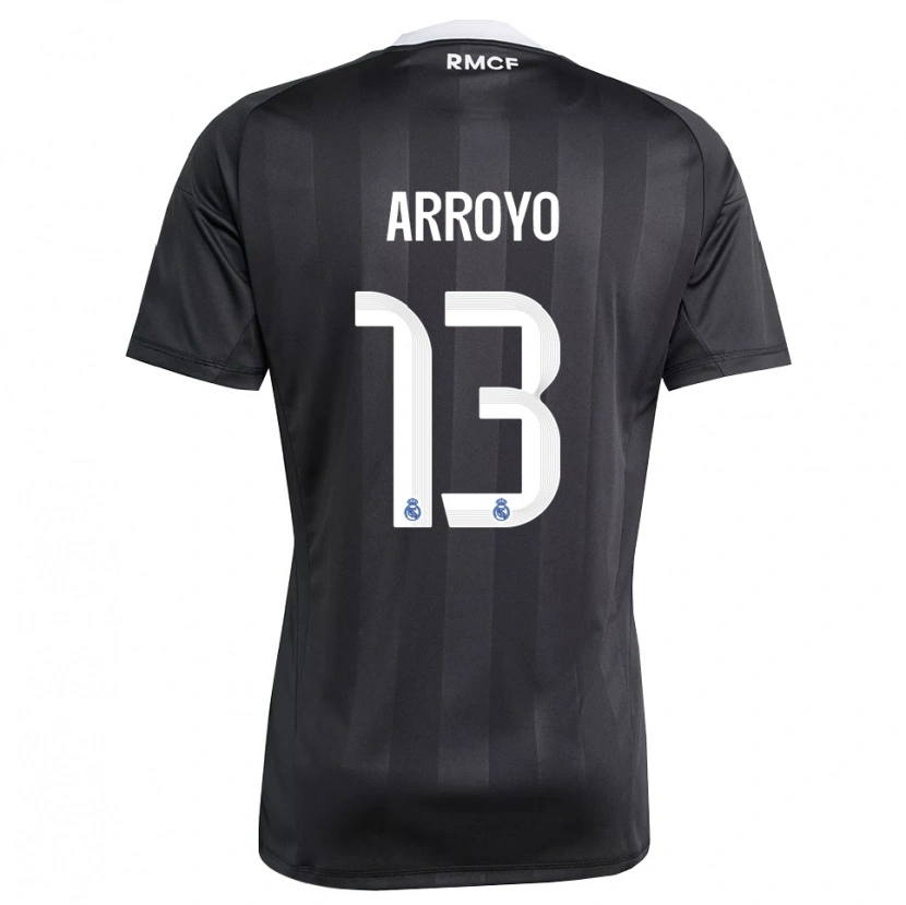 Danxen Homem Diego Arroyo #13 Preto Branco Camisola Guarda-Redes 2025/26 Camisa Brasil