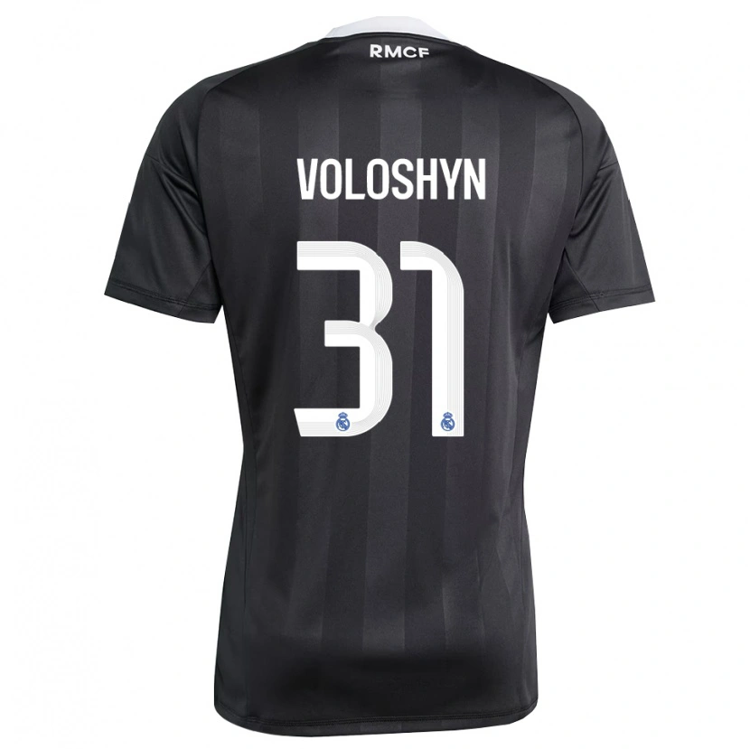 Danxen Homem Ilya Voloshyn #31 Preto Branco Camisola Guarda-Redes 2025/26 Camisa Brasil