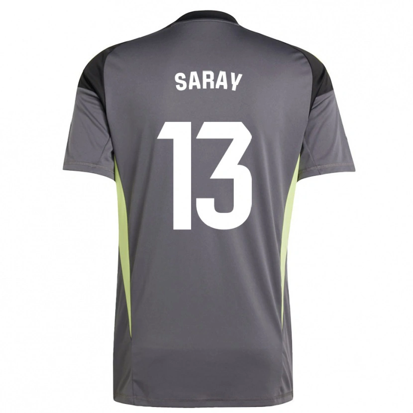 Danxen Homem Saray Vázquez Alonso #13 Cinza Escuro Preto Camisola Guarda-Redes 2025/26 Camisa Brasil