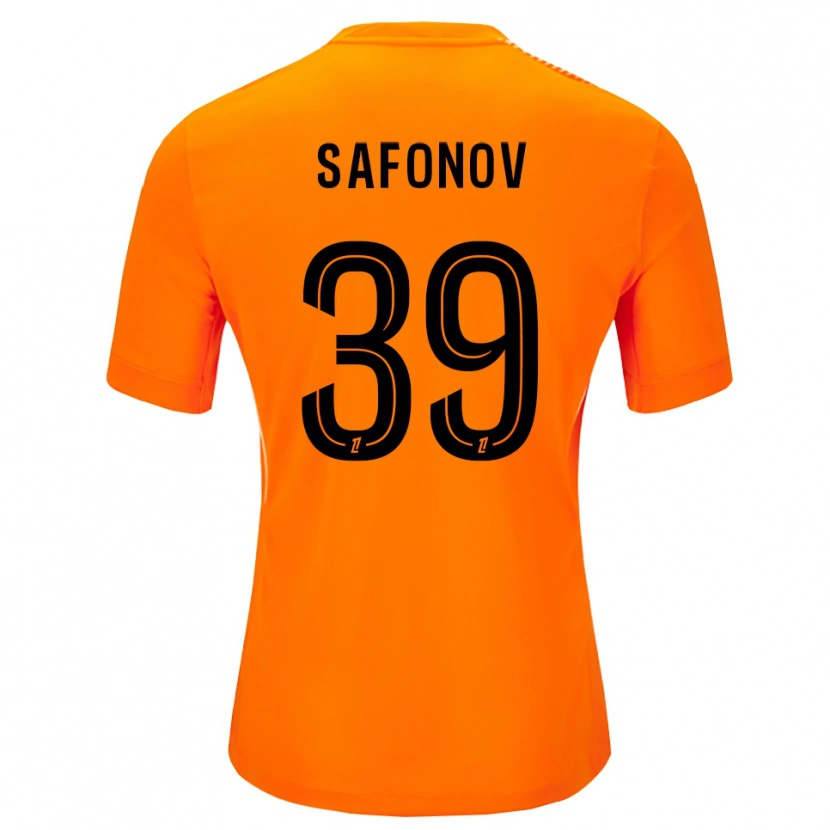 Danxen Homem Matvey Safonov #39 Laranja Preto Camisola Guarda-Redes 2025/26 Camisa Brasil