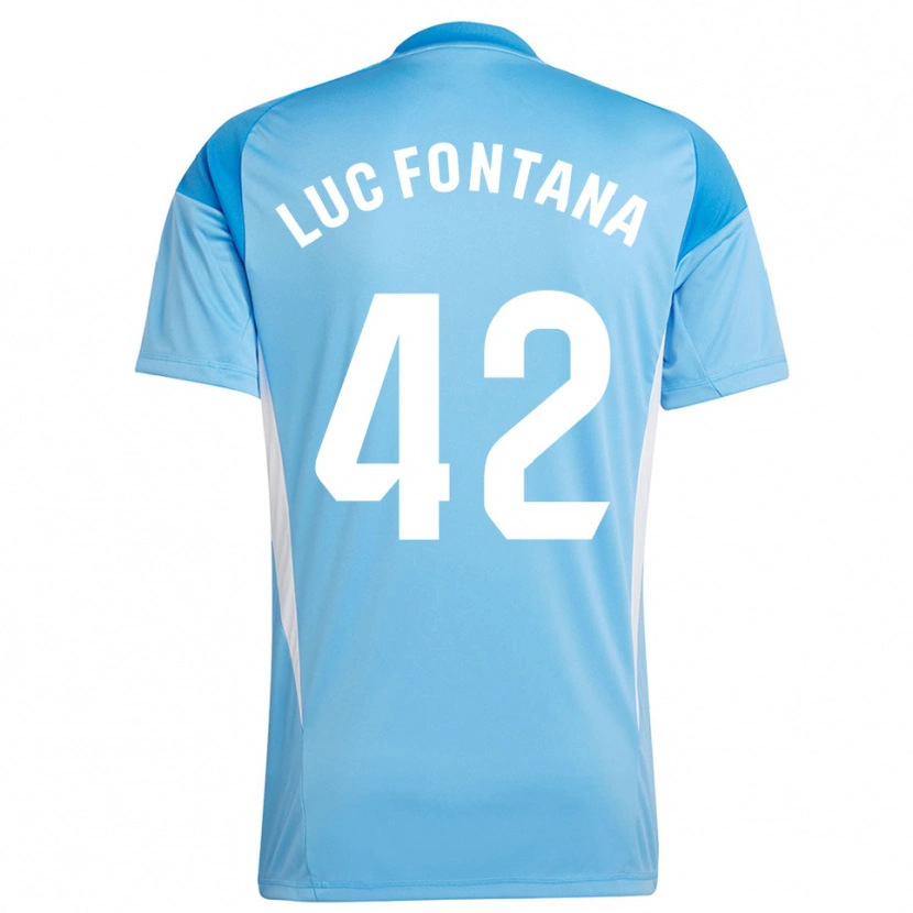 Danxen Homem Jean Luc Fontana #42 Azul Céu Branco Camisola Guarda-Redes 2025/26 Camisa Brasil