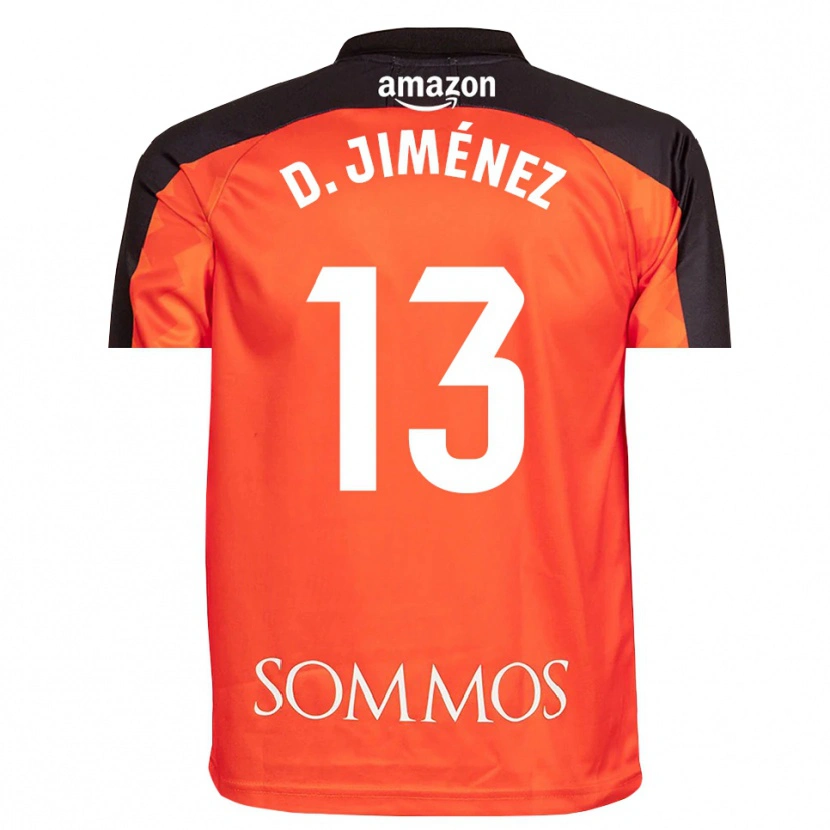 Danxen Homem Dani Jiménez #13 Laranja Preto Camisola Guarda-Redes 2025/26 Camisa Brasil