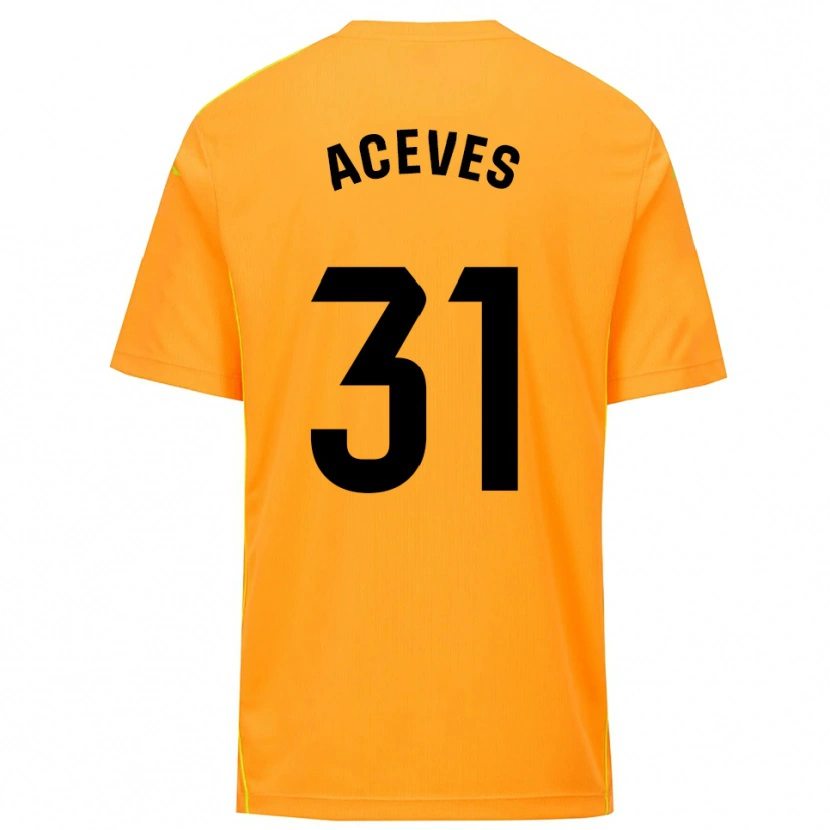 Danxen Homem Álvaro Aceves #31 Laranja Preto Camisola Guarda-Redes 2025/26 Camisa Brasil