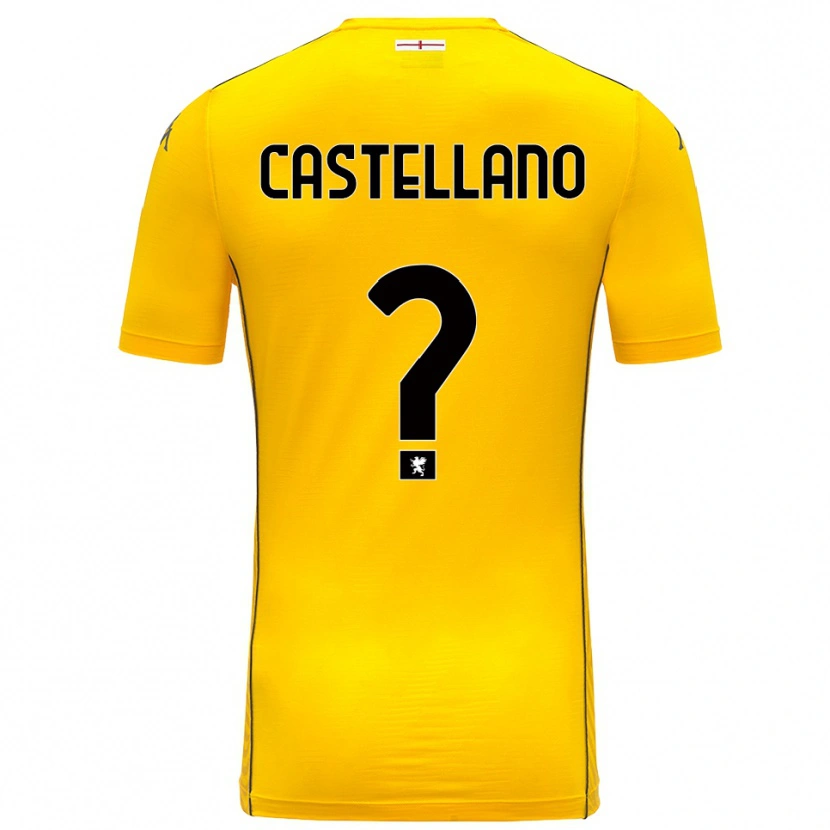 Danxen Homem Cristiano Castellano #0 Amarelo Escuro Preto Camisola Guarda-Redes 2025/26 Camisa Brasil