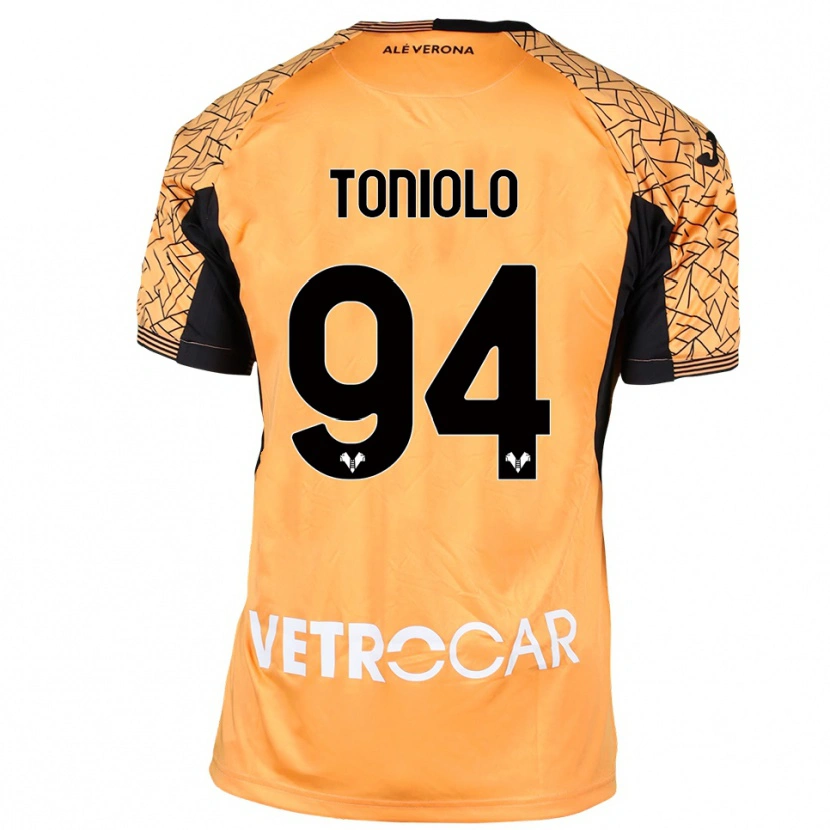Danxen Homem Giacomo Toniolo #94 Preto Laranja Branco Camisola Guarda-Redes 2025/26 Camisa Brasil