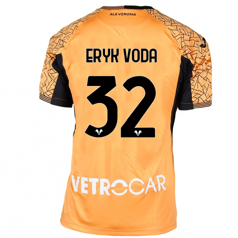Danxen Homem Eryk Vodă #32 Preto Laranja Branco Camisola Guarda-Redes 2025/26 Camisa Brasil