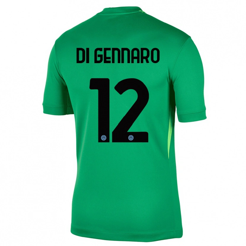 Danxen Homem Raffaele Di Gennaro #12 Verde Claro Preto Camisola Guarda-Redes 2025/26 Camisa Brasil