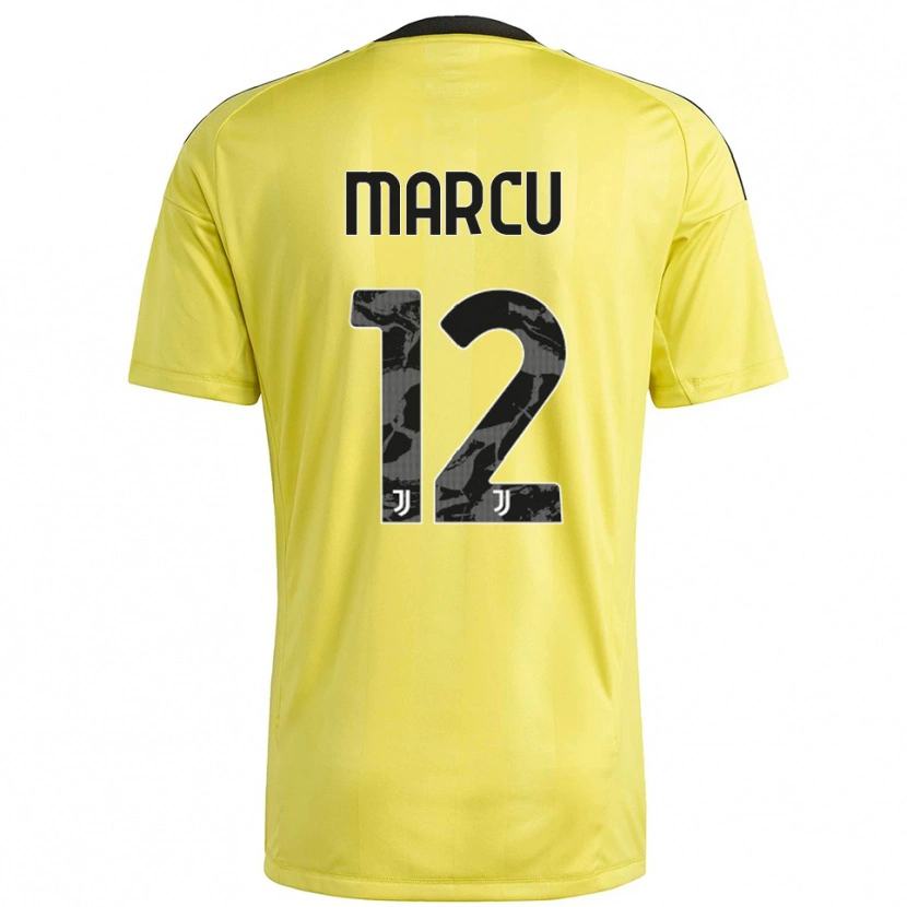 Danxen Homem Alessio Marcu #12 Branco Amarelo Camisola Guarda-Redes 2025/26 Camisa Brasil