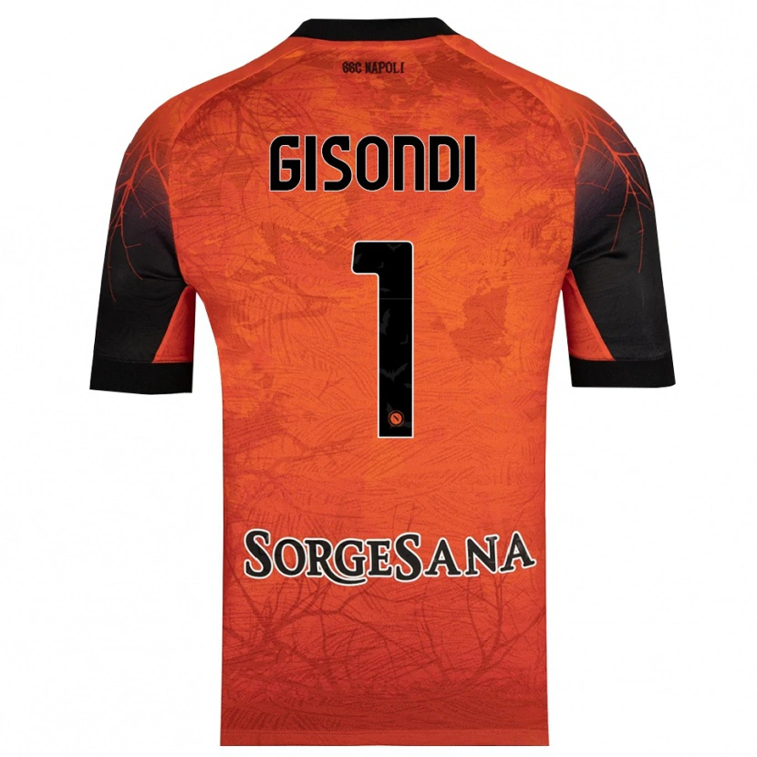 Danxen Homem Francesco Gisondi #1 Preto Vermelho Laranja Camisola Guarda-Redes 2025/26 Camisa Brasil