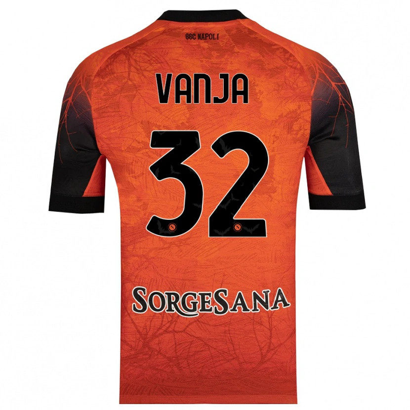 Danxen Homem Vanja Milinković-Savić #32 Preto Vermelho Laranja Camisola Guarda-Redes 2025/26 Camisa Brasil