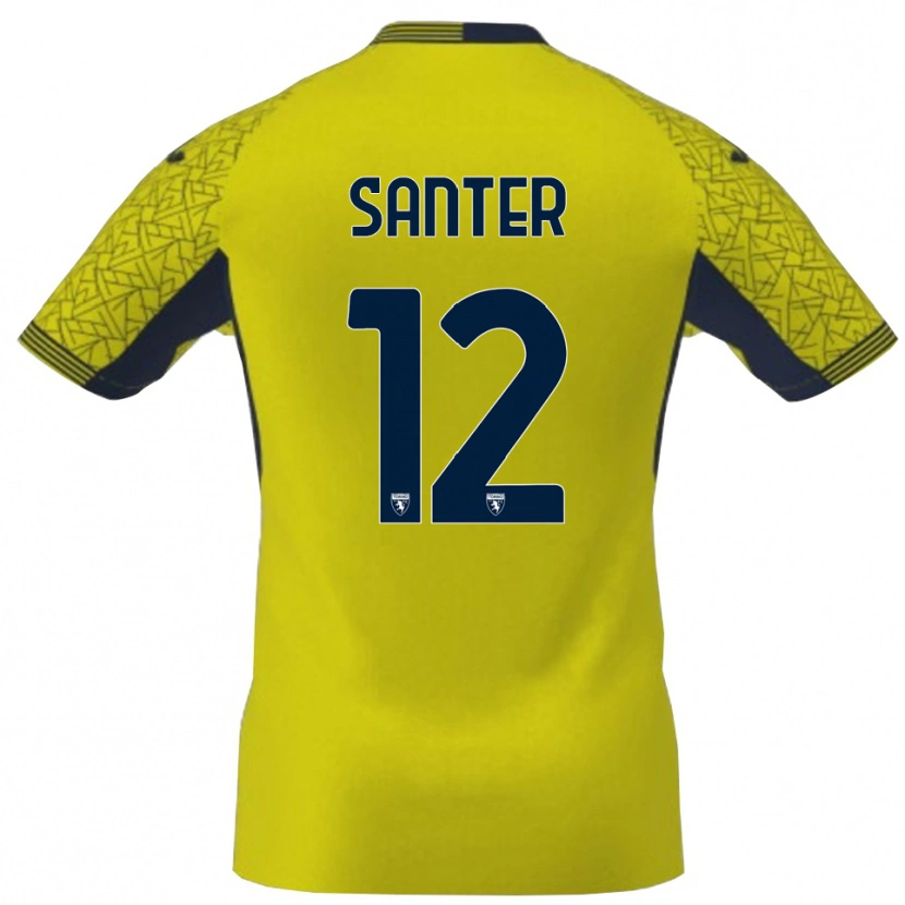 Danxen Homem Leonardo Santer #12 Preto Amarelo Camisola Guarda-Redes 2025/26 Camisa Brasil