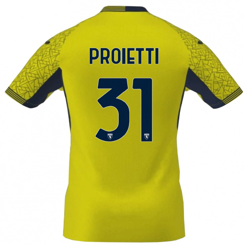 Danxen Homem Riccardo Proietti #31 Preto Amarelo Camisola Guarda-Redes 2025/26 Camisa Brasil