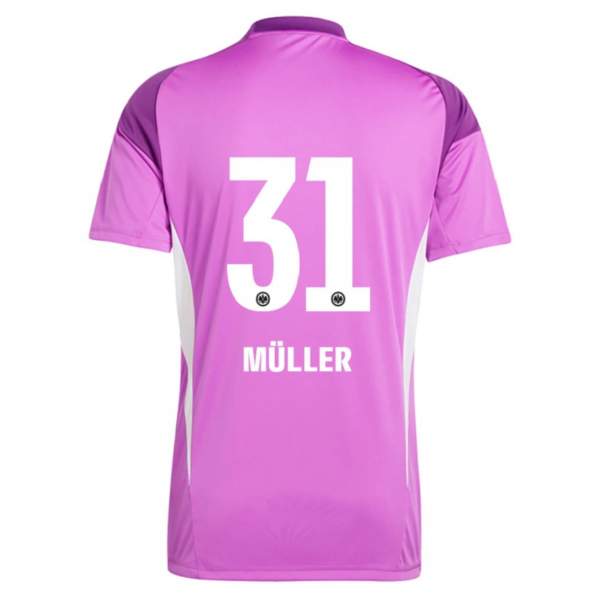 Danxen Homem Laurin Müller #31 Branco Lilás Camisola Guarda-Redes 2025/26 Camisa Brasil
