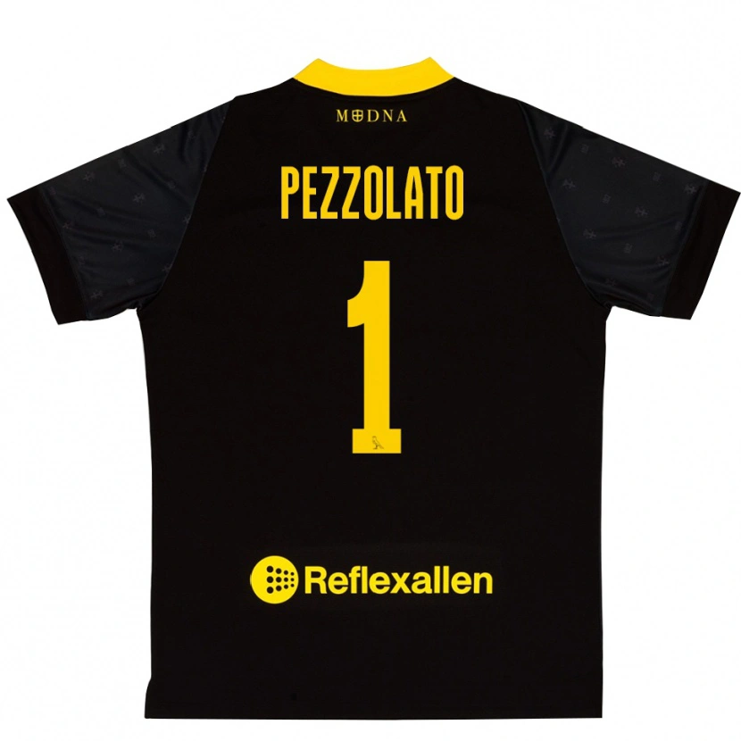 Danxen Homem Michele Pezzolato #1 Preto Amarelo Camisola Guarda-Redes 2025/26 Camisa Brasil