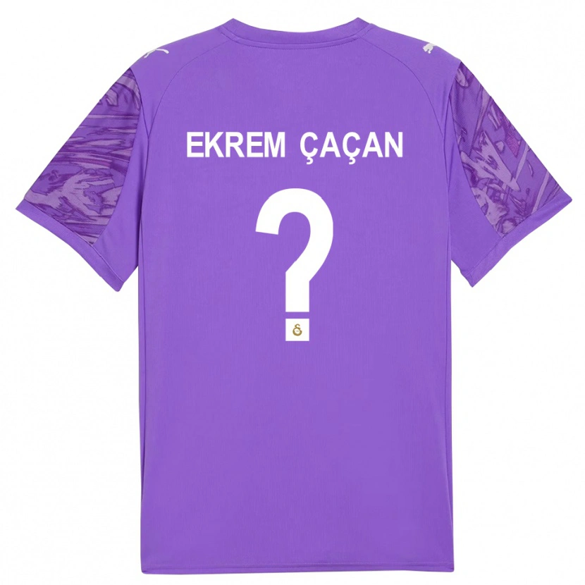 Danxen Homem Yağız Ekrem Çaçan #0 Branco Roxo Camisola Guarda-Redes 2025/26 Camisa Brasil