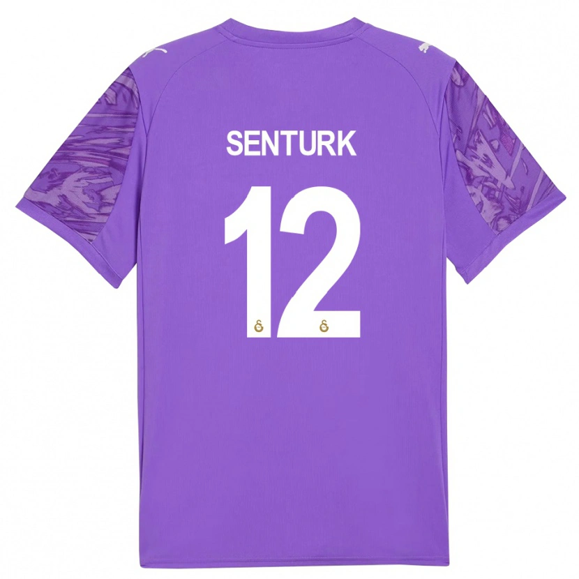 Danxen Homem Haktan Şentürk #12 Branco Roxo Camisola Guarda-Redes 2025/26 Camisa Brasil