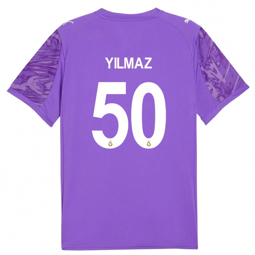 Danxen Homem Jankat Yılmaz #50 Branco Roxo Camisola Guarda-Redes 2025/26 Camisa Brasil