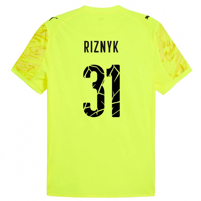 Danxen Homem Dmytro Riznyk #31 Verde Amarelo Camisola Guarda-Redes 2025/26 Camisa Brasil