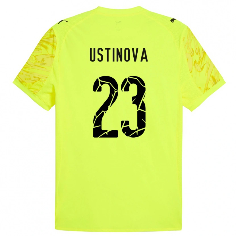 Danxen Homem Liudmyla Ustinova #23 Verde Amarelo Camisola Guarda-Redes 2025/26 Camisa Brasil