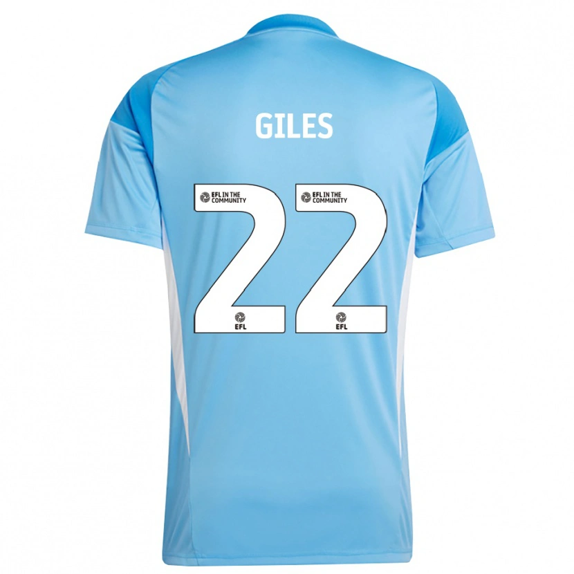 Danxen Mulher Olivia Giles #22 Azul Celeste Camisola Guarda-Redes 2025/26 Camisa Brasil