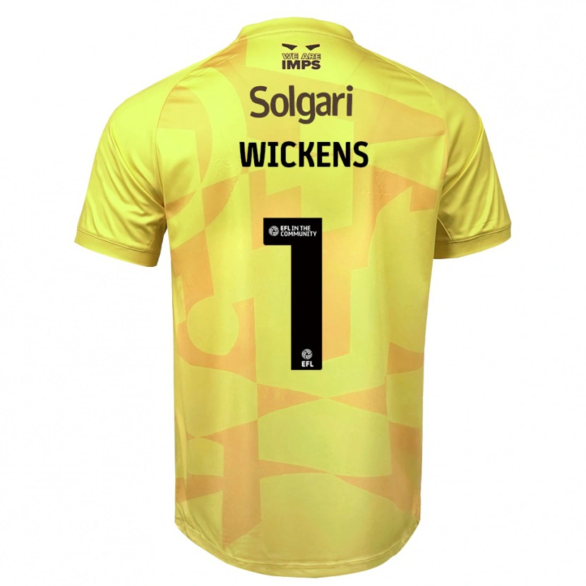 Danxen Mulher George Wickens #1 Preto Amarelo Camisola Guarda-Redes 2025/26 Camisa Brasil