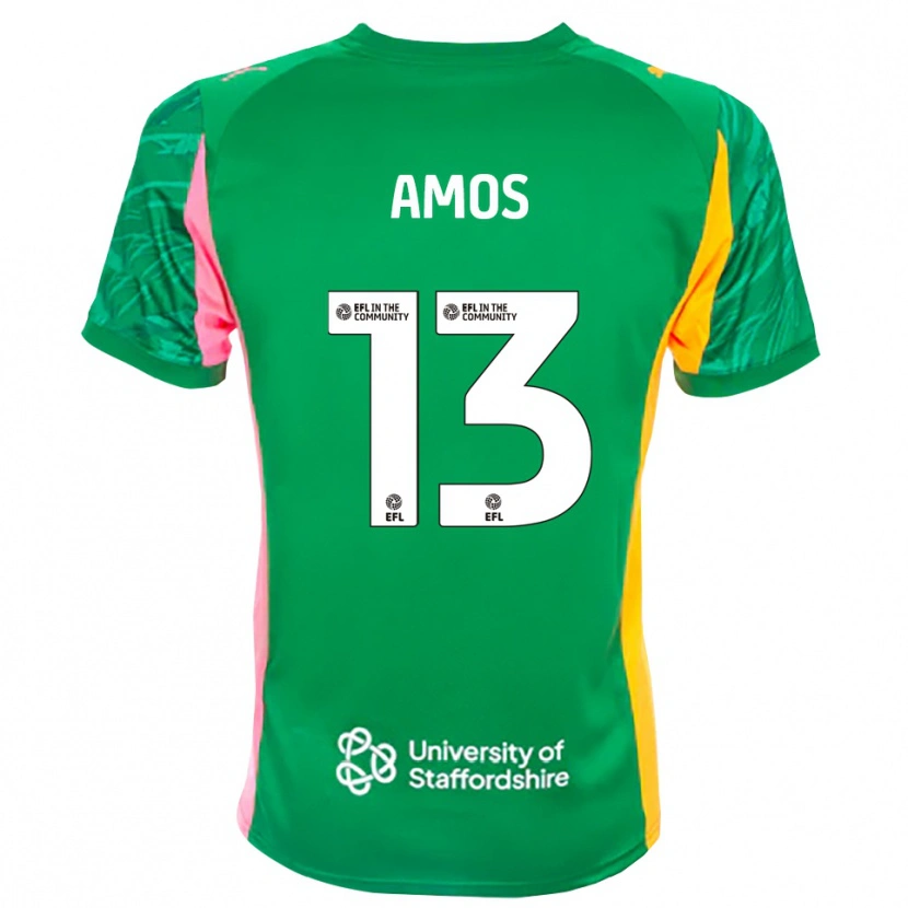 Danxen Mulher Ben Amos #13 Laranja Verde Rosa Camisola Guarda-Redes 2025/26 Camisa Brasil
