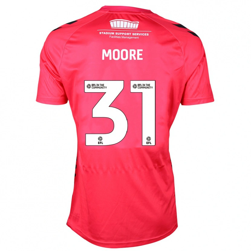 Danxen Mulher Stuart Moore #31 Branco Vermelho Camisola Guarda-Redes 2025/26 Camisa Brasil