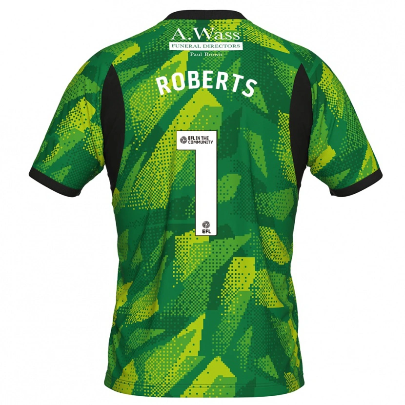 Danxen Mulher Liam Roberts #1 Verde Preto Camisola Guarda-Redes 2025/26 Camisa Brasil