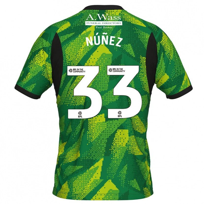 Danxen Mulher Anthony Núñez #33 Verde Preto Camisola Guarda-Redes 2025/26 Camisa Brasil