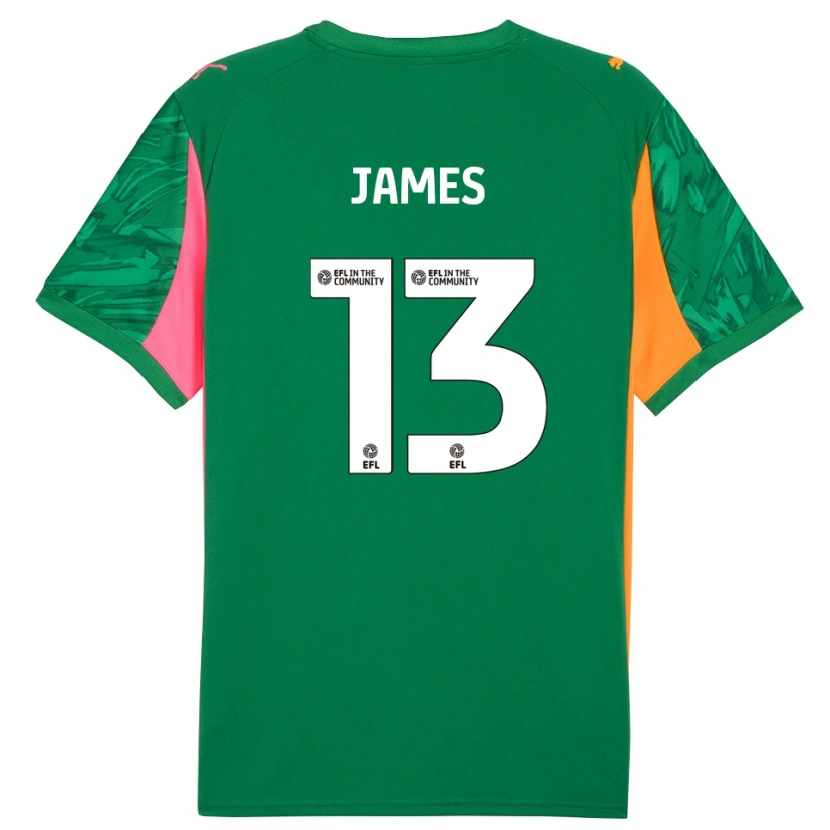 Danxen Mulher Dominic James #13 Laranja Verde Rosa Camisola Guarda-Redes 2025/26 Camisa Brasil