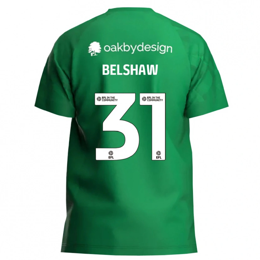 Danxen Mulher James Belshaw #31 Verde Branco Camisola Guarda-Redes 2025/26 Camisa Brasil