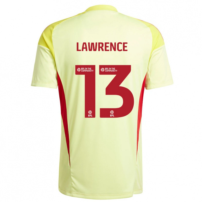 Danxen Mulher Charlie Lawrence #13 Amarelo Pálido Camisola Guarda-Redes 2025/26 Camisa Brasil