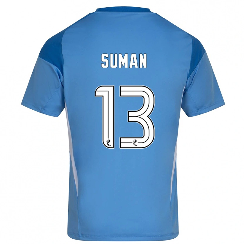 Danxen Mulher Nick Suman #13 Branco Azul Camisola Guarda-Redes 2025/26 Camisa Brasil