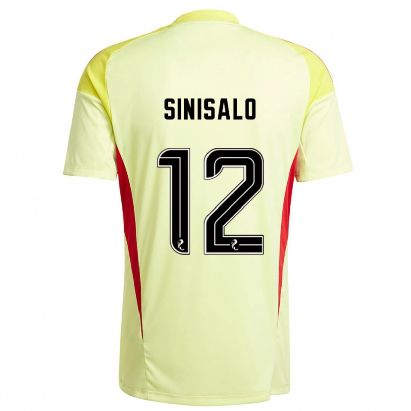 Danxen Mulher Viljami Sinisalo #12 Vermelho Amarelo Camisola Guarda-Redes 2025/26 Camisa Brasil
