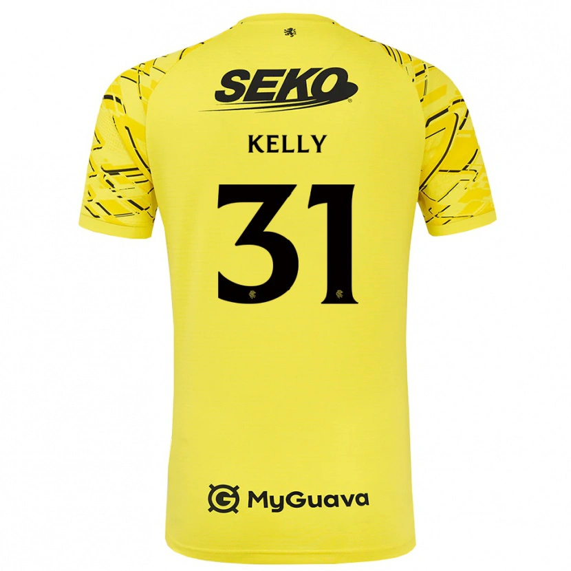 Danxen Mulher Liam Kelly #31 Preto Amarelo Camisola Guarda-Redes 2025/26 Camisa Brasil