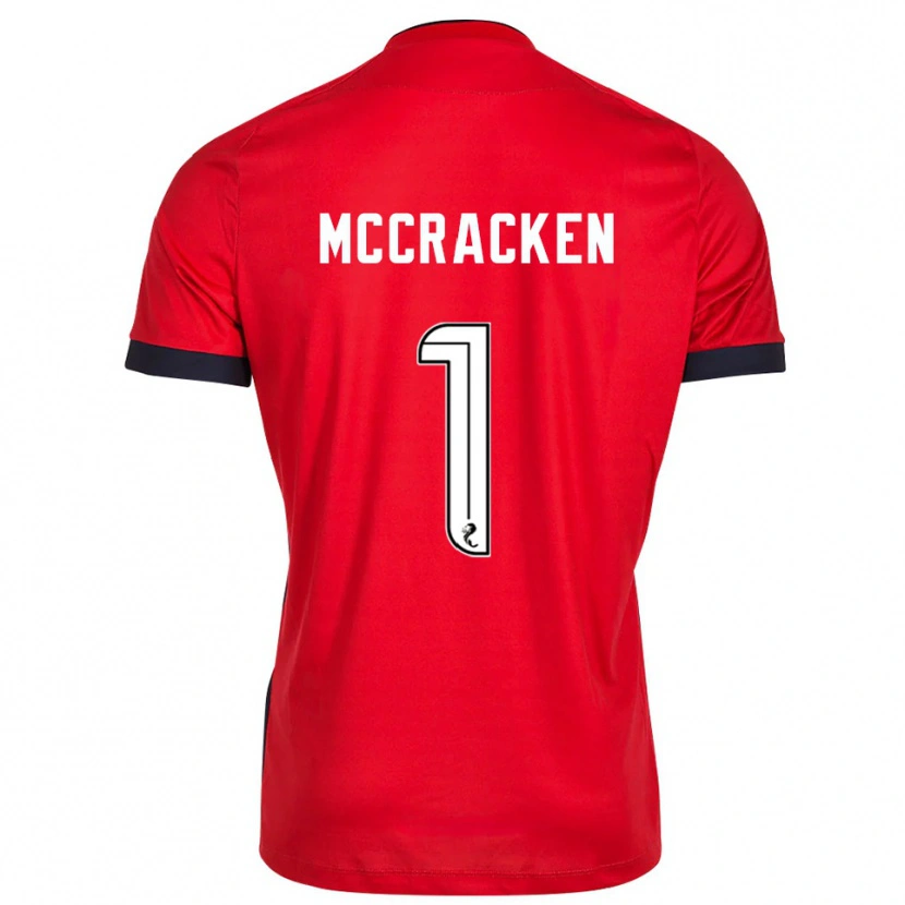 Danxen Mulher Jon McCracken #1 Branco Vermelho Camisola Guarda-Redes 2025/26 Camisa Brasil