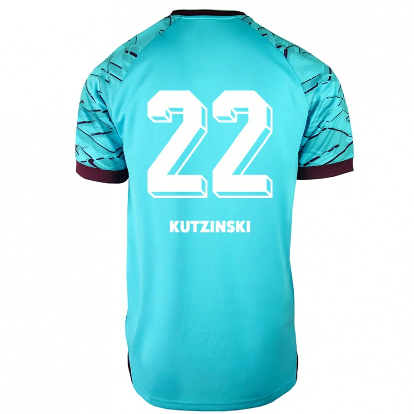 Danxen Mulher Kira Kutzinski #22 Azul Celeste Roxo Camisola Guarda-Redes 2025/26 Camisa Brasil