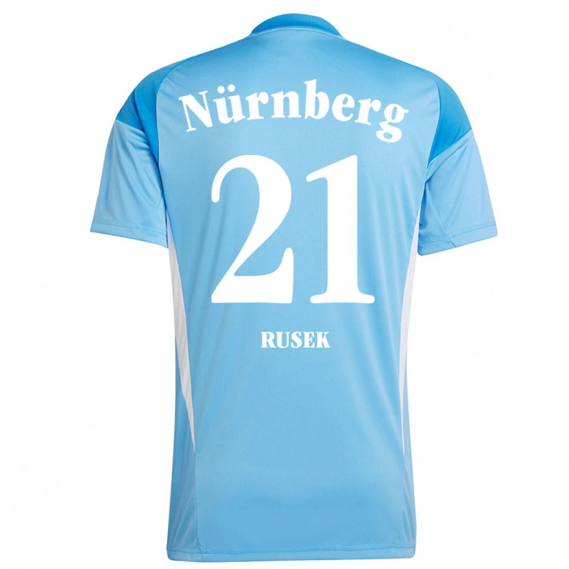 Danxen Mulher Larissa Rusek #21 Azul Celeste Branco Camisola Guarda-Redes 2025/26 Camisa Brasil