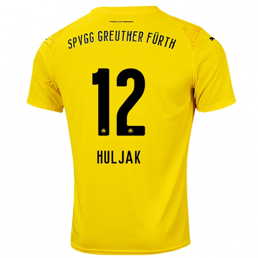 Danxen Mulher Dominik Huljak #12 Amarelo Preto Camisola Guarda-Redes 2025/26 Camisa Brasil