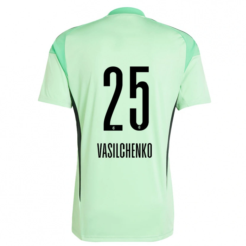 Danxen Mulher Leonard Vasilchenko #25 Verde Claro Preto Camisola Guarda-Redes 2025/26 Camisa Brasil
