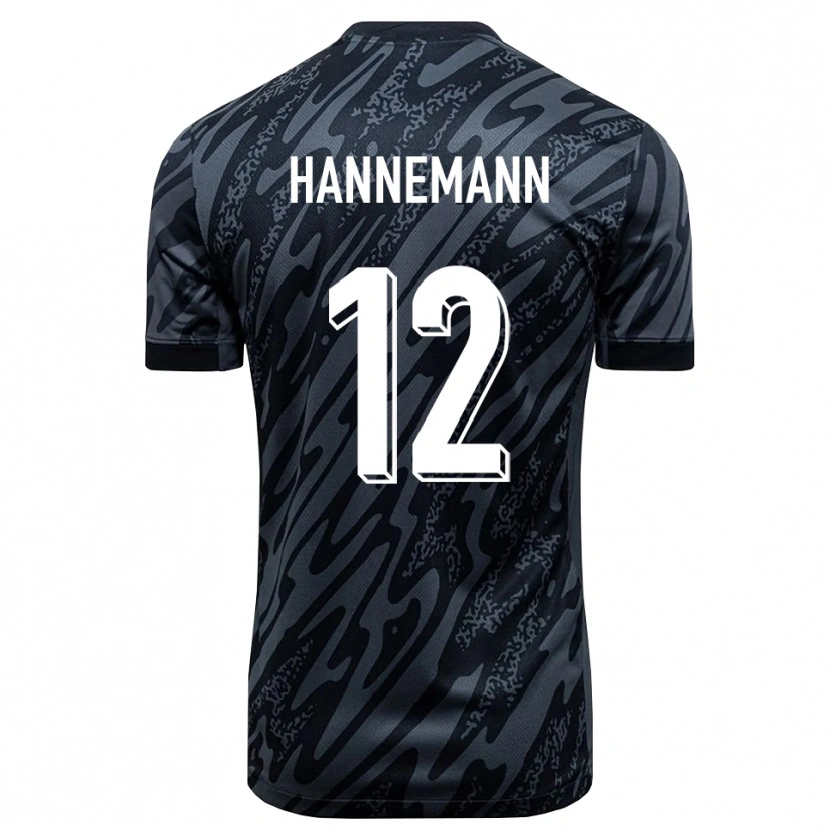 Danxen Mulher Sören Hannemann #12 Preto Cinza Camisola Guarda-Redes 2025/26 Camisa Brasil