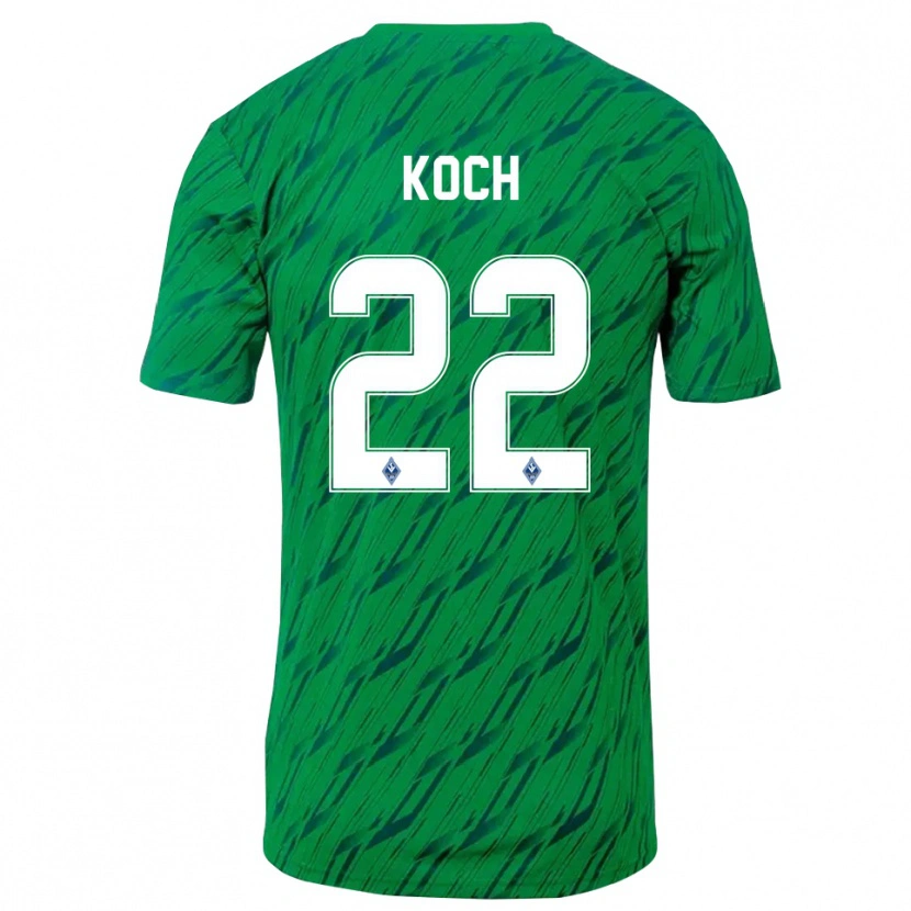 Danxen Mulher Nico Koch #22 Verde Branco Camisola Guarda-Redes 2025/26 Camisa Brasil