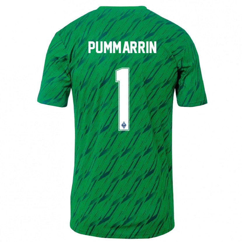 Danxen Mulher Kritsana Pummarrin #1 Verde Branco Camisola Guarda-Redes 2025/26 Camisa Brasil