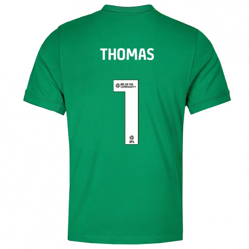 Danxen Mulher Lucy Thomas #1 Verde Branco Camisola Guarda-Redes 2025/26 Camisa Brasil