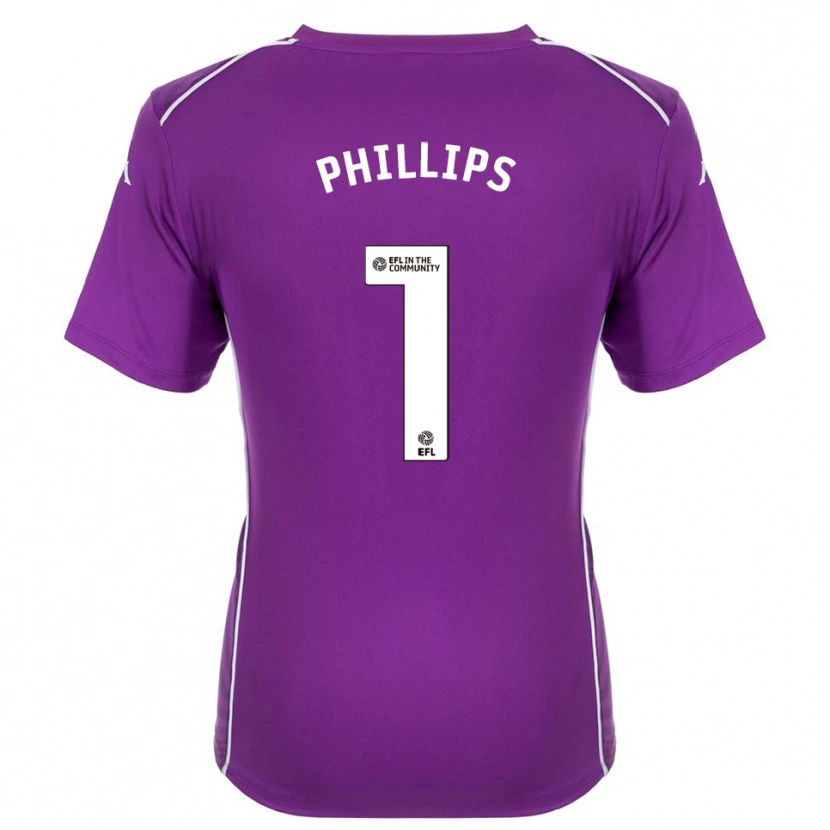 Danxen Mulher Dillon Phillips #1 Branco Roxo Camisola Guarda-Redes 2025/26 Camisa Brasil