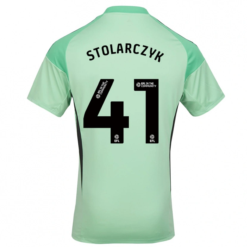 Danxen Mulher Jakub Stolarczyk #41 Preto Verde Claro Camisola Guarda-Redes 2025/26 Camisa Brasil