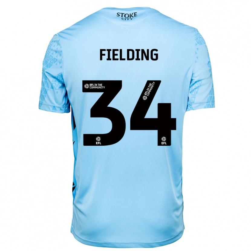 Danxen Mulher Frank Fielding #34 Azul Céu Preto Camisola Guarda-Redes 2025/26 Camisa Brasil