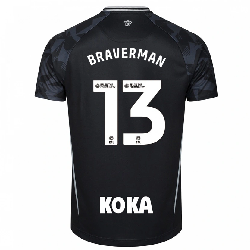 Danxen Mulher Zack Braverman #13 Azul Preto Camisola Guarda-Redes 2025/26 Camisa Brasil